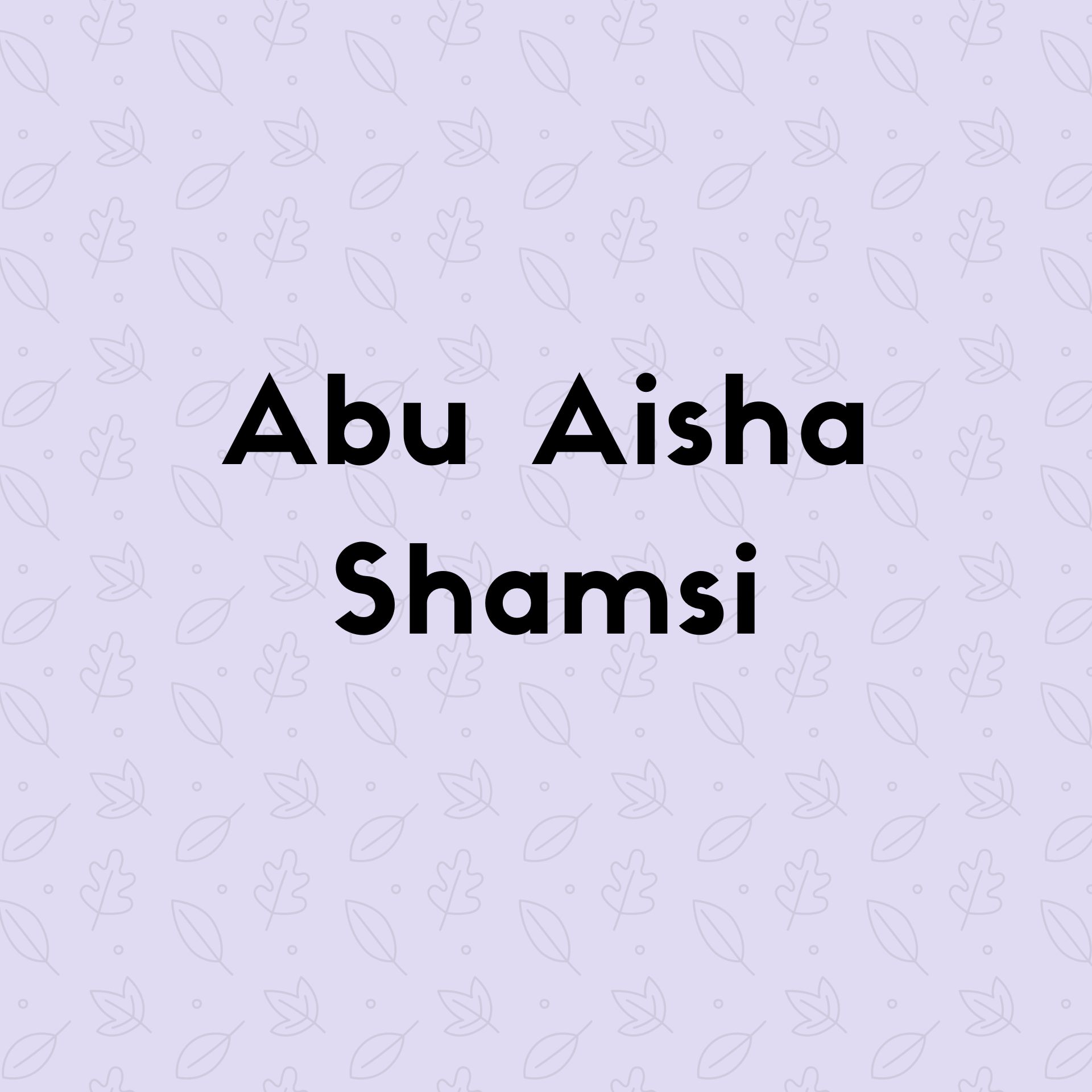  Abu Aisha Shamsi