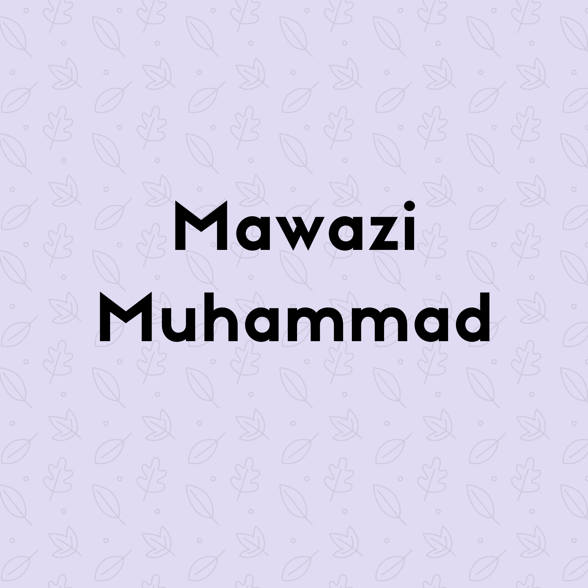  Mawazi Muhammad